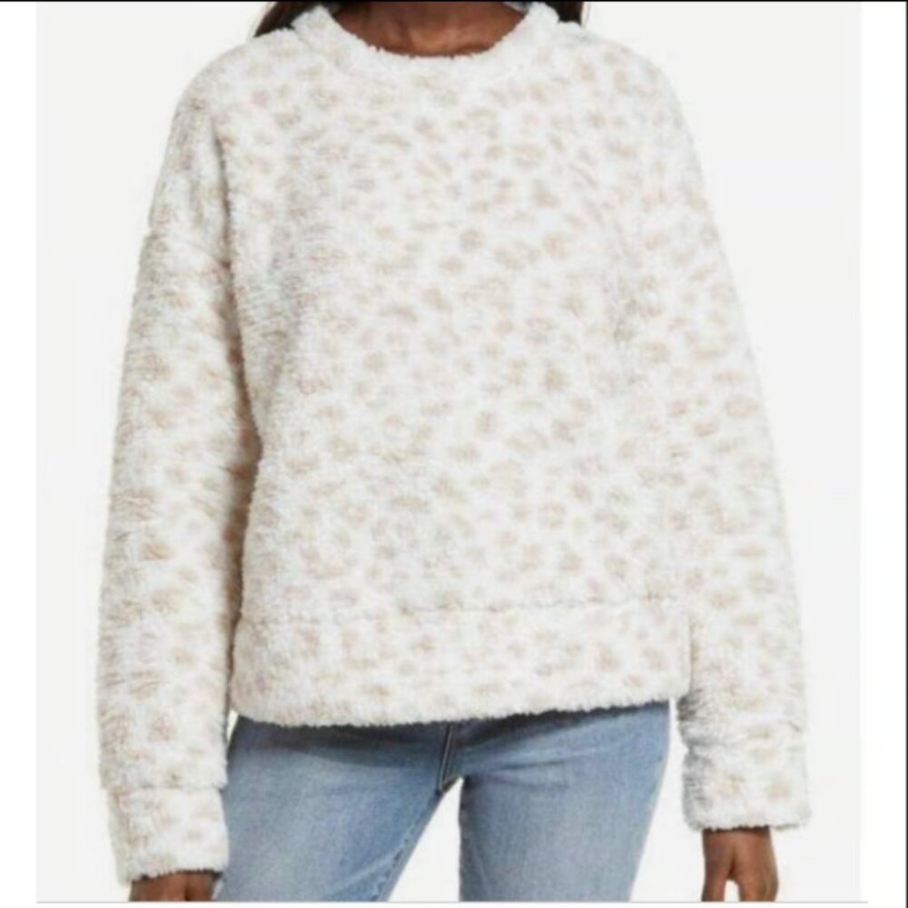 Thread and Supply White leopard Sweater